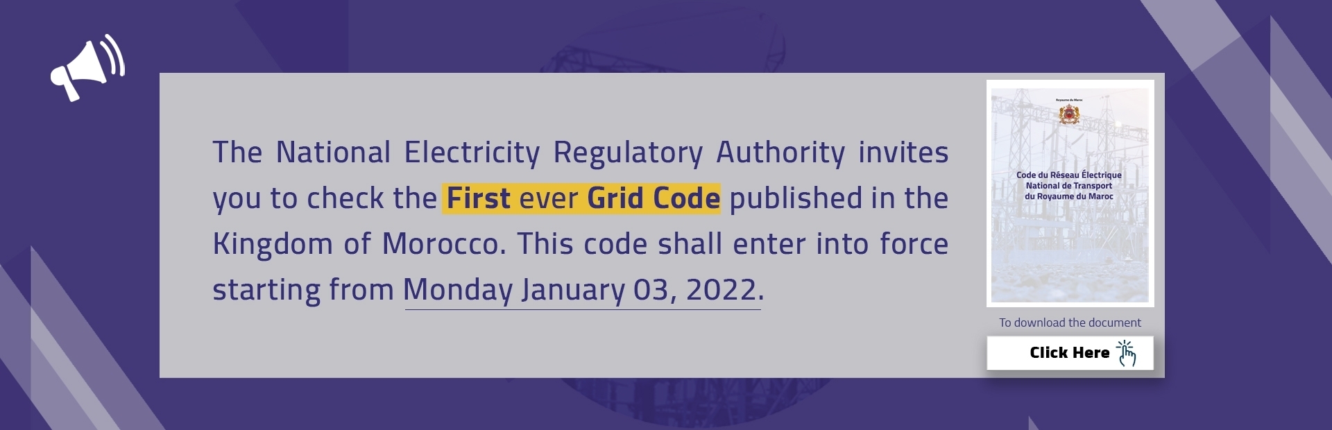 Publication of the Grid Code